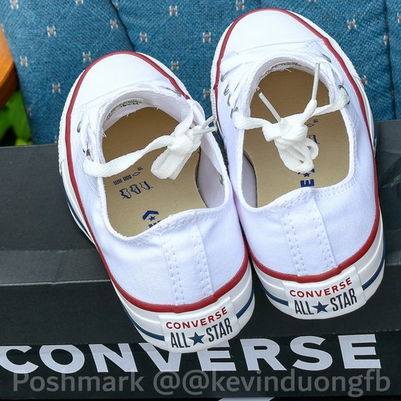 WHITE‎ Converse Chuck Taylor Unisex All Star Ox Sneaker - Picture 4 of 8